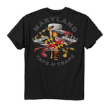 Maryland Flag Crab Taps and Traps T-Shirt