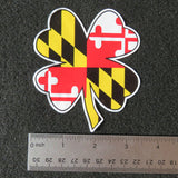 Maryland Flag 4 Leaf Clover Decal