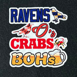 Ravens O's Crabs Bohs Decal