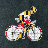 Maryland Flag Bicycle with Rider Decal