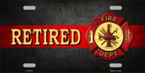Thin Red Line Retired License Plate