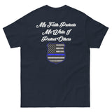 Faith Protects Me Thin Blue Line T-Shirt