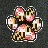 Maryland Flag Paw Print Decal