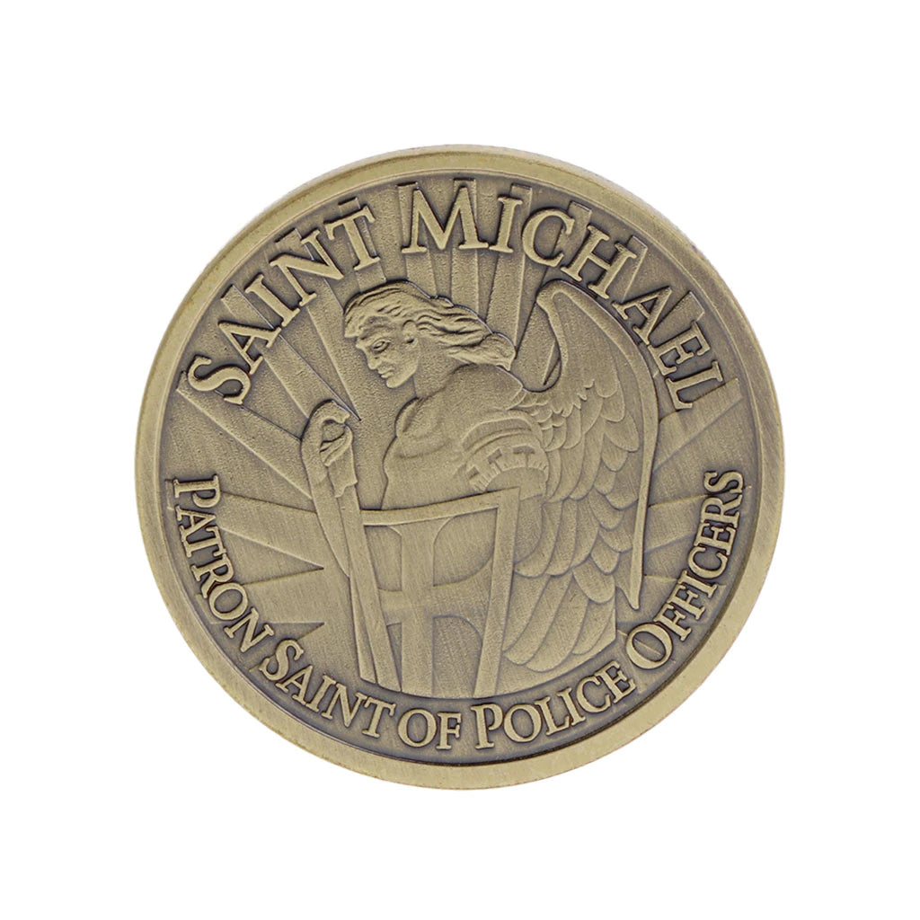 St Ichael Police Challenge Coin Police Officers Prayer Coin