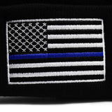 Thin Blue Line Embroidered Cuffed Beanie 2
