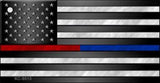 American Flag Thin Blue Line Thin Red Line Key Chain 5