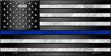 American Flag Thin Blue Line License Plate 1