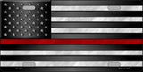 American Flag Thin Red Line License Plate 1