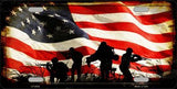 American Flag Soldiers License Plate 1