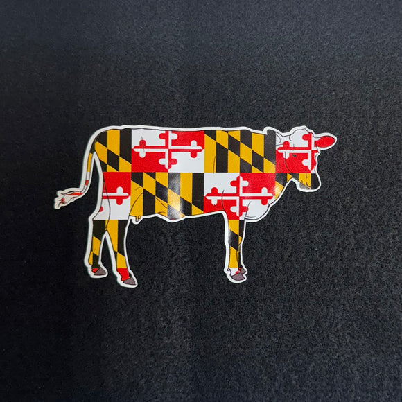 Maryland Flag Cow Decal