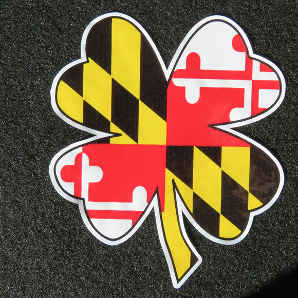 Maryland Flag 4 Leaf Clover Decal
