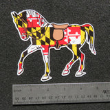 Maryland Flag Horse with Saddle Decal