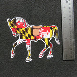 Maryland Flag Horse with Saddle Decal