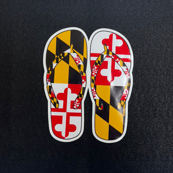 Maryland Flag Flip Flops Decal