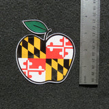 Maryland Flag Apple Vinyl Decal