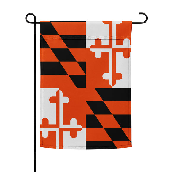 Orange Maryland Flag Garden Flag