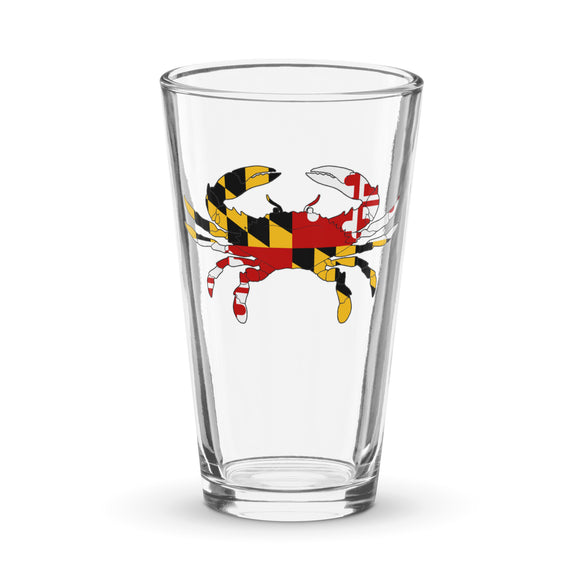 Maryland Flag Crab Pint Glass