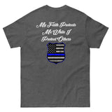 Faith Protects Me Thin Blue Line T-Shirt