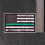 American Flag Thin Green Line Vinyl Decal 3