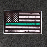 American Flag Thin Green Line Vinyl Decal 1