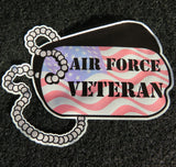 Air Force Dog Tag Veteran Vinyl Decal