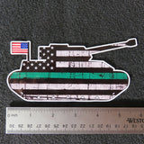 American Flag Thin Green Line Tank Vinyl Decal 2