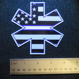 EMS Star of Life Thin White Line Vinyl Decal 2