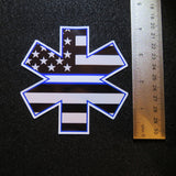 EMS Star of Life Thin White Line Vinyl Decal 3