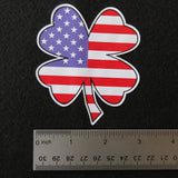 America Flag Four Leaf Clover Vinyl Decal 2
