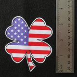 America Flag Four Leaf Clover Vinyl Decal 3