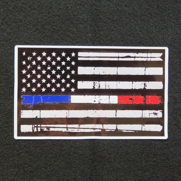 American Flag Thin Blue White Red Line Vinyl Decal 1