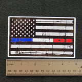 American Flag Thin Blue White Red Line Vinyl Decal 2