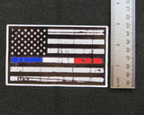 American Flag Thin Blue White Red Line Vinyl Decal 3