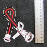 Firefighter Fire Hose Thin Red Line Ribbon Vinyl Decal 3