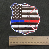 Thin Blue Red Line Police Fire Mashup Vinyl Decal 2