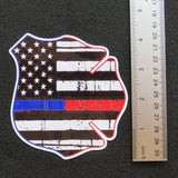 Thin Blue Red Line Police Fire Mashup Vinyl Decal 3