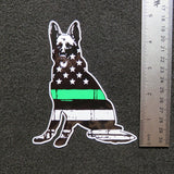 Thin Green Line German Shepherd Vinyl Decal 3