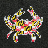 Maryland Flag Checker Pattern Crab Vinyl Decal 1