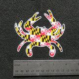 Maryland Flag Checker Pattern Crab Vinyl Decal 2