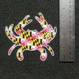 Maryland Flag Checker Pattern Crab Vinyl Decal 3