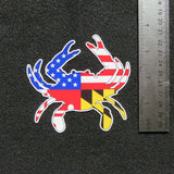 USA Maryland Flag Crab Vinyl Decal 3