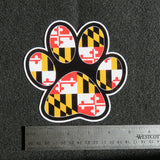 Maryland Flag Paw Print Decal