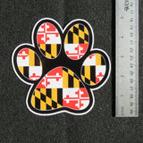 Maryland Flag Paw Print Decal