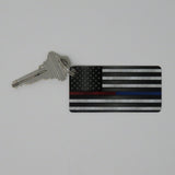 American Flag Thin Blue Line Thin Red Line Key Chain 4