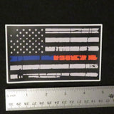 American Flag Thin Blue Line Thin Red Line Magnet 2