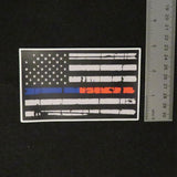 American Flag Thin Blue Line Thin Red Line Magnet 3
