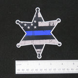 Police Sheriffs Badge Thin Blue Line Magnet 2